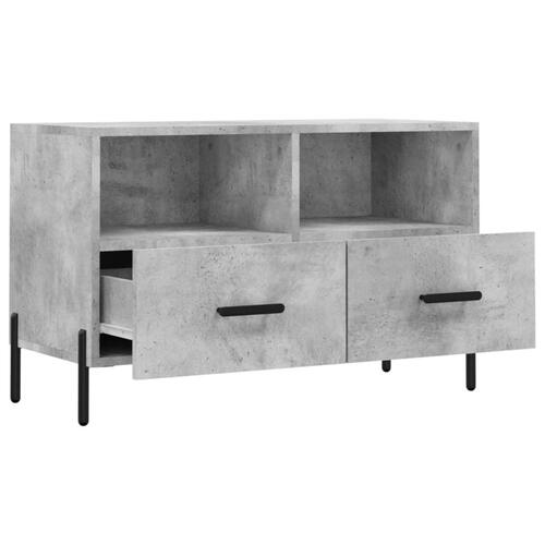Tv-bord 80x36x50 cm konstrueret træ betongrå