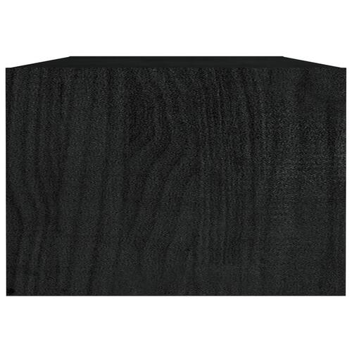 Sofabord 110x50x34 cm massivt fyrretræ sort