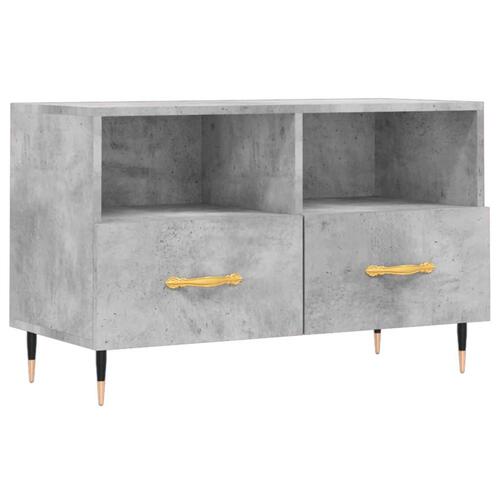 Tv-bord 80x36x50 cm konstrueret træ betongrå