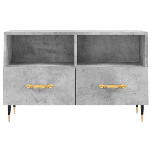 Tv-bord 80x36x50 cm konstrueret træ betongrå