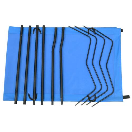 Campingseng 180x60x19 cm oxfordstof og stål blå