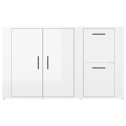 Skænk 100x33x59,5 cm konstrueret træ hvid højglans