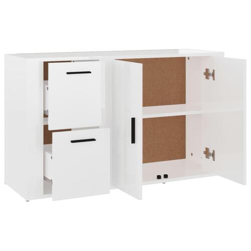 Skænk 100x33x59,5 cm konstrueret træ hvid højglans
