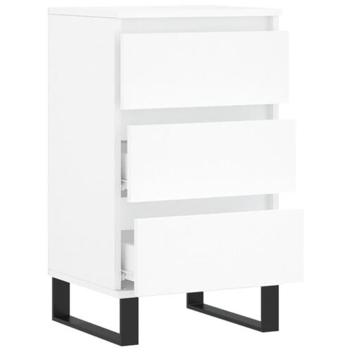 Skænk 40x35x70 cm konstrueret træ hvid
