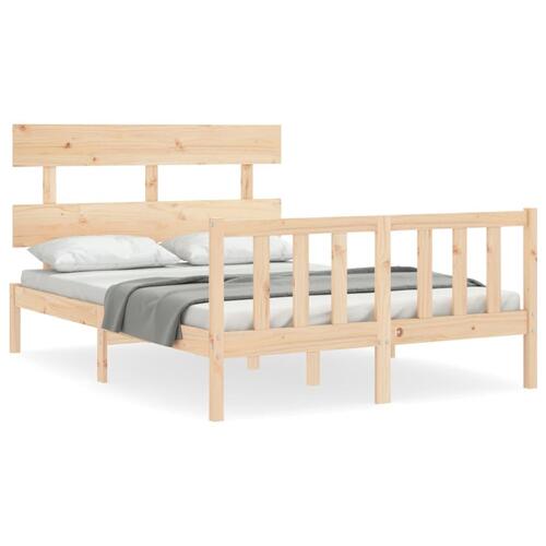 Sengeramme uden madras 140x190 cm massivt fyrretræ