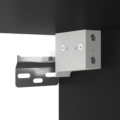 Væghængt tv-bord med LED-lys 58,5x30x60,5 cm sort