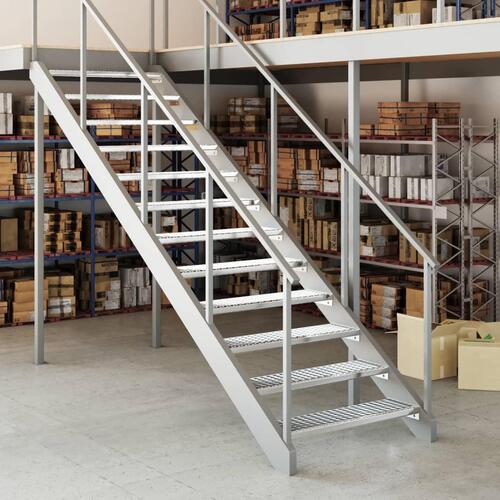 Trappetrin 90x24x7 cm trinrist galvaniseret stål