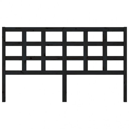 Sengegærde i massivt fyrretræ - sort, 165,5 x 4 x 100 cm