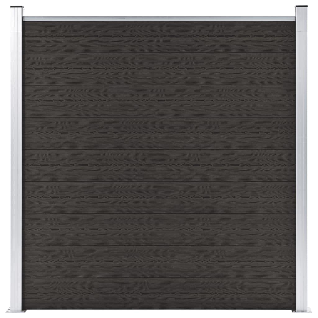 Hegnspanel 180x186 cm WPC sort