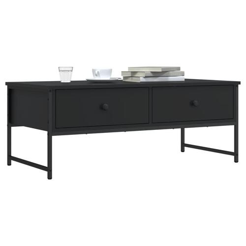 Sofabord 101x49x39,5 cm konstrueret træ sort