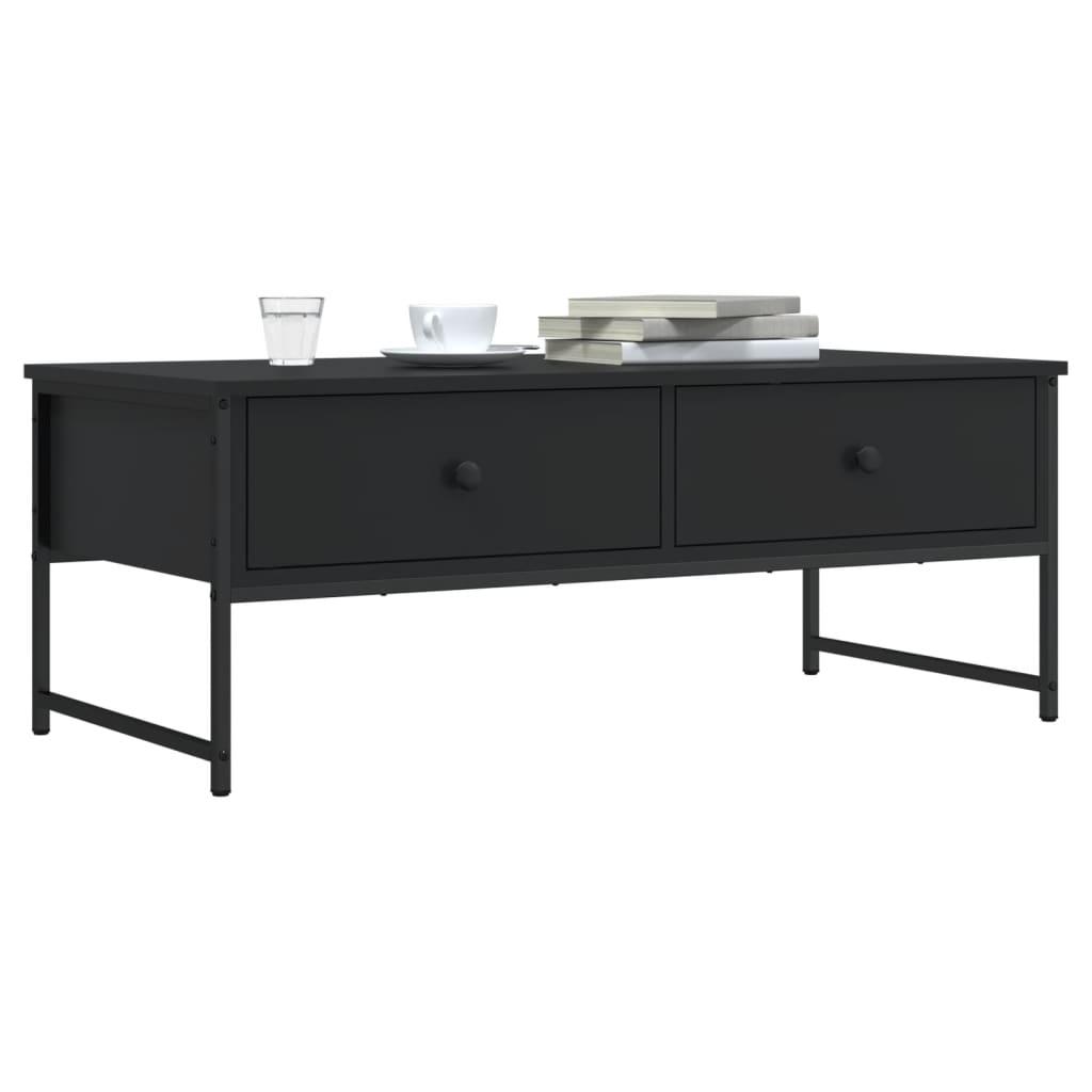 Sofabord 101x49x39,5 cm konstrueret træ sort