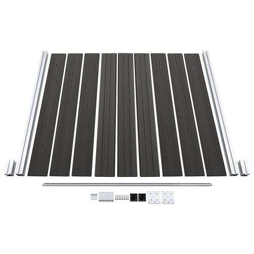 Hegnspanel 180x186 cm WPC sort