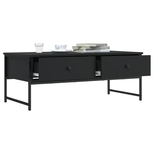 Sofabord 101x49x39,5 cm konstrueret træ sort