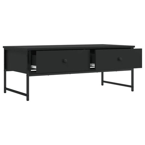 Sofabord 101x49x39,5 cm konstrueret træ sort