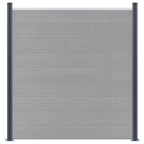 Hegnspæle 2 stk. 185 cm aluminium mørkegrå