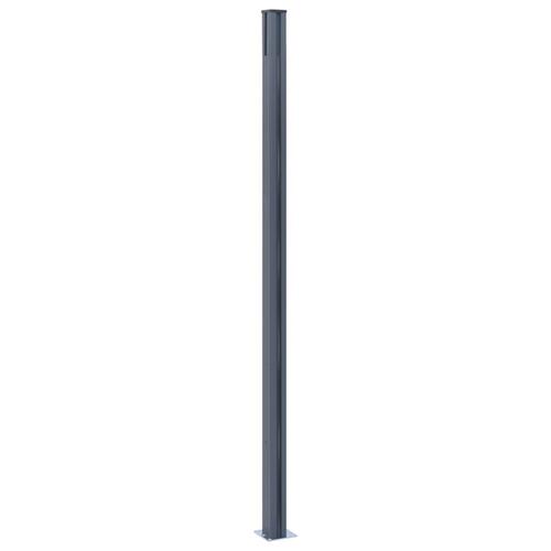 Hegnspæle 2 stk. 185 cm aluminium mørkegrå