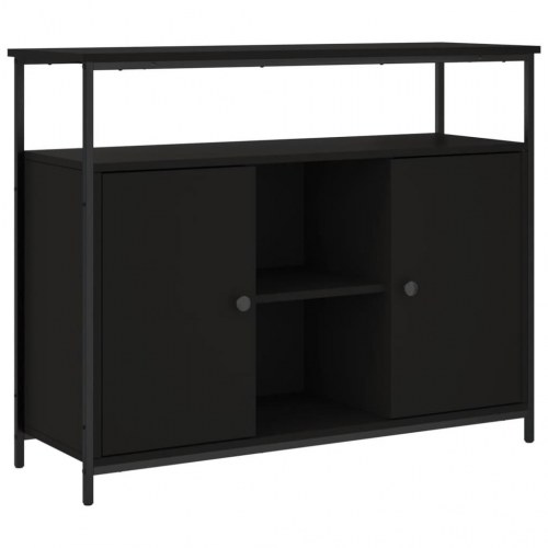 Skab 100x35x80 cm konstrueret træ sort