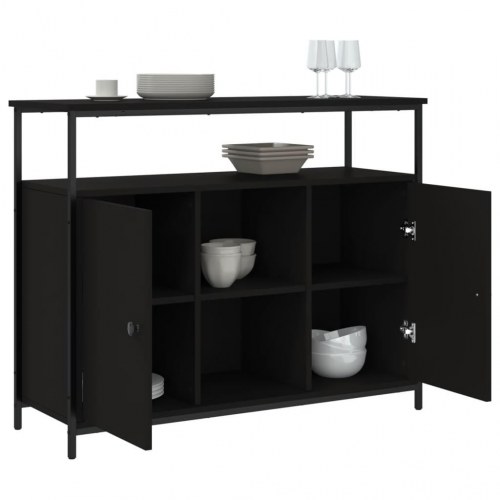 Skab 100x35x80 cm konstrueret træ sort