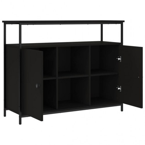 Skab 100x35x80 cm konstrueret træ sort