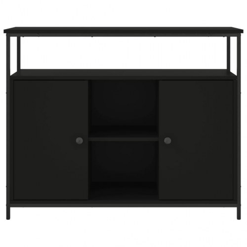 Skab 100x35x80 cm konstrueret træ sort