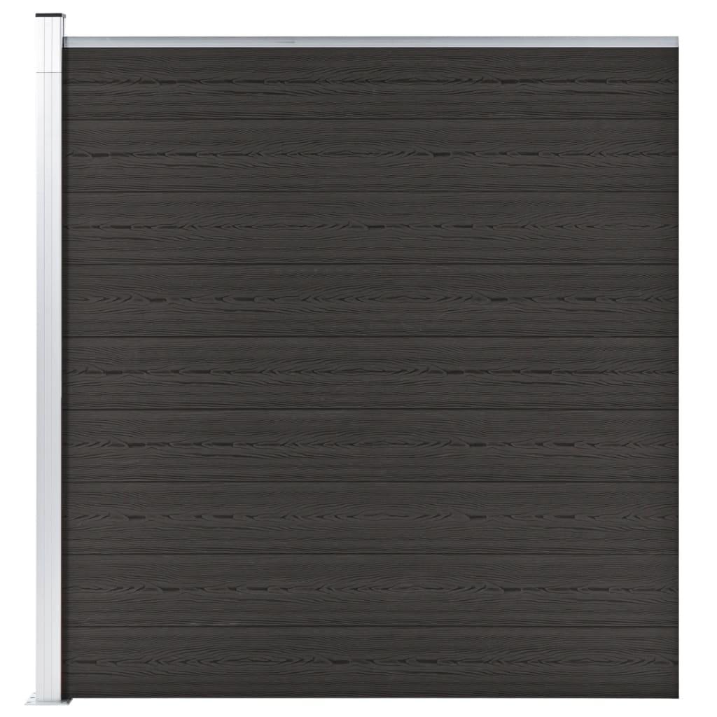 Hegnspanel 175x186 cm WPC sort
