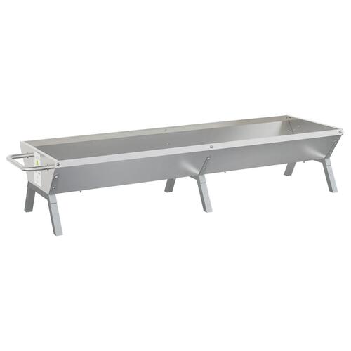 Grillbakke 158x42x31 cm rustfrit stål sølvfarvet