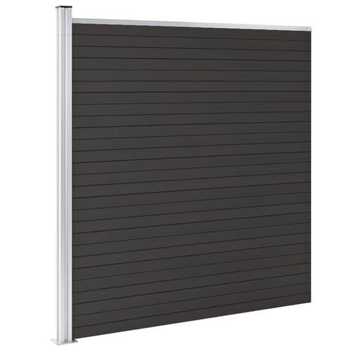 Hegnspanel 175x186 cm WPC sort