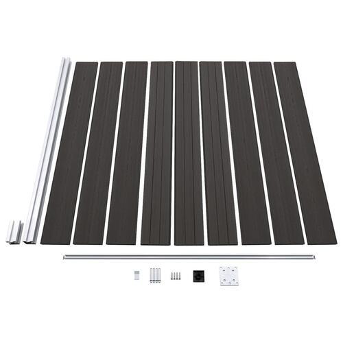 Hegnspanel 175x186 cm WPC sort