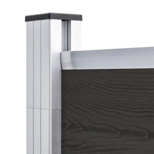 Hegnspanel 175x186 cm WPC sort
