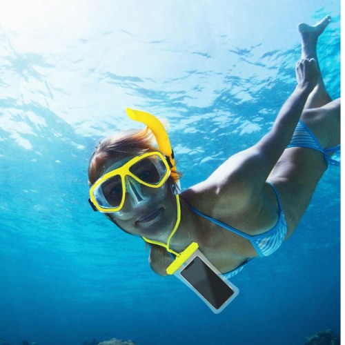 Vandtæt boks Celly Touchbag 7" Gul