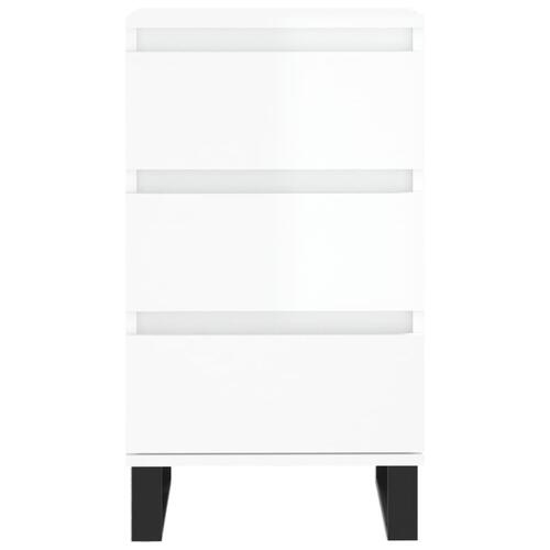 Skænk 40x35x70 cm konstrueret træ hvid højglans