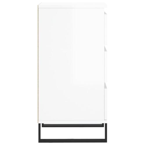 Skænk 40x35x70 cm konstrueret træ hvid højglans