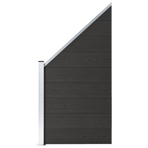 Hegnspanel 95x(105-180) cm WPC sort