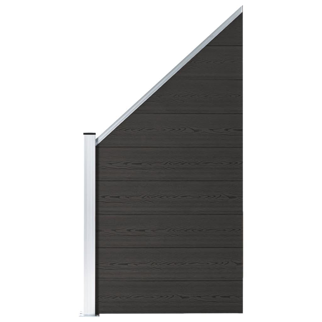 Hegnspanel 95x(105-180) cm WPC sort
