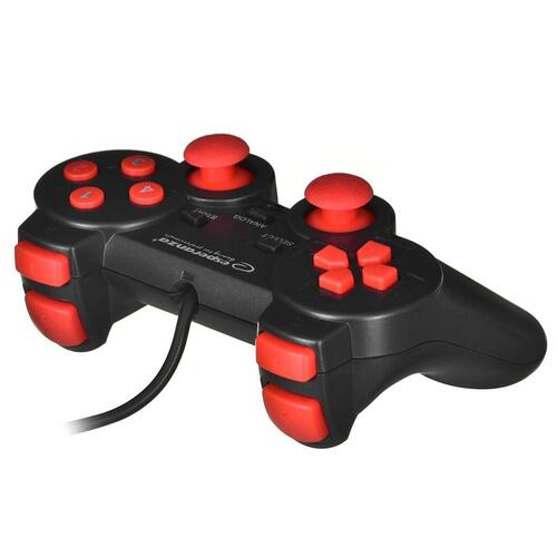 Controller Esperanza Warrior GX300 USB 2.0 Sort Rød PC Windows