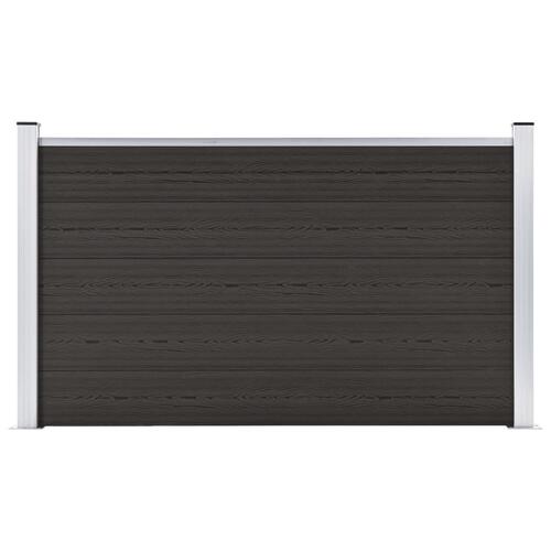 Hegnspanel 180x105 cm WPC sort