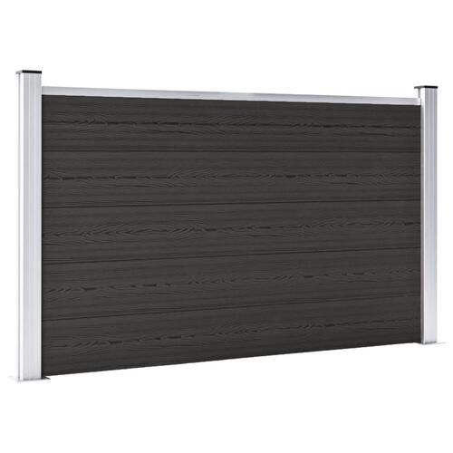 Hegnspanel 180x105 cm WPC sort
