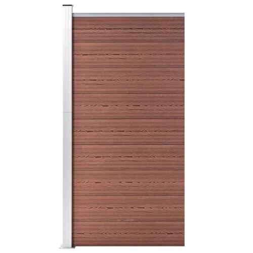 Hegnspanel 95x186 cm WPC brun
