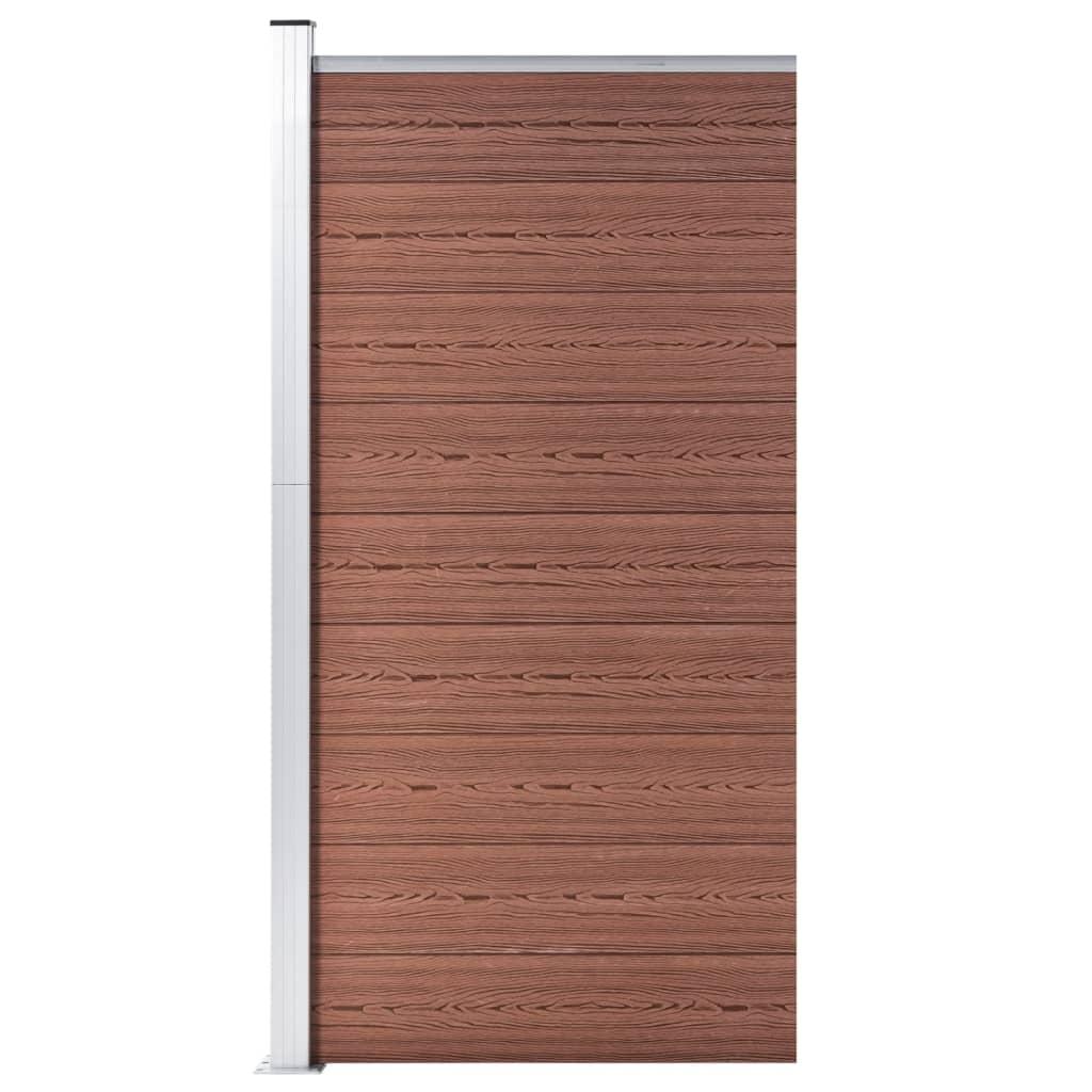 Hegnspanel 95x186 cm WPC brun