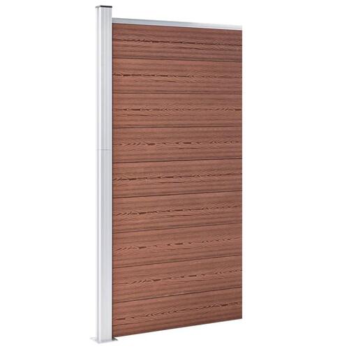 Hegnspanel 95x186 cm WPC brun