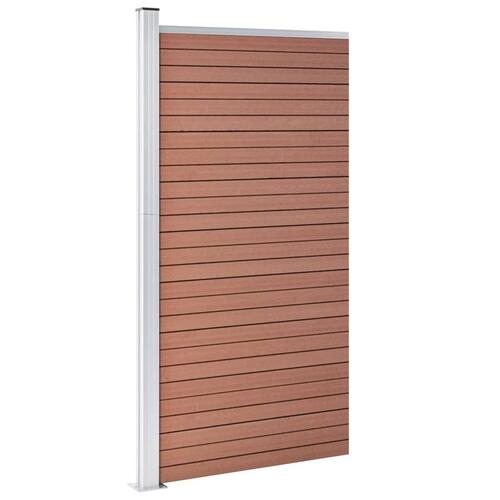 Hegnspanel 95x186 cm WPC brun