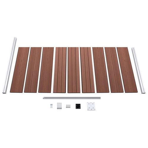 Hegnspanel 95x186 cm WPC brun