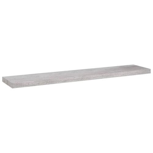Væghylder 2 stk. 120x23,5x3,8 cm MDF betongrå