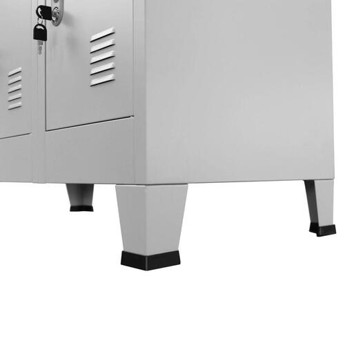 Lockerskab med 12 rum 90x45x180 cm