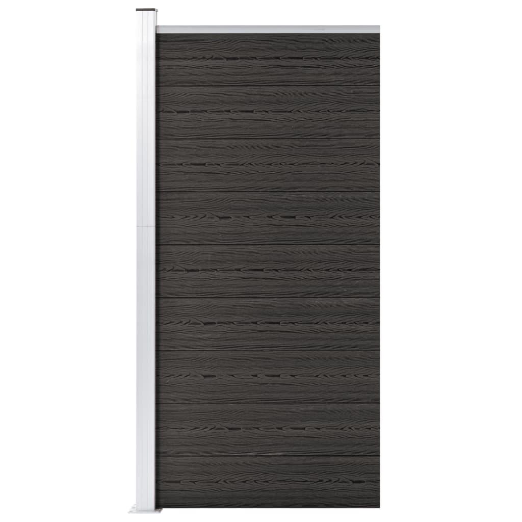 Hegnspanel 95x186 cm WPC grå