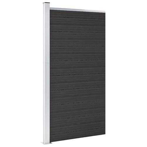 Hegnspanel 95x186 cm WPC sort