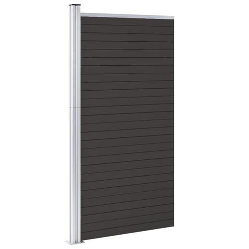 Hegnspanel 95x186 cm WPC sort