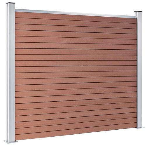 Hegnspanel 180x146 cm WPC brun