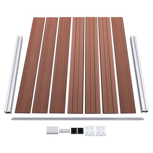 Hegnspanel 180x146 cm WPC brun