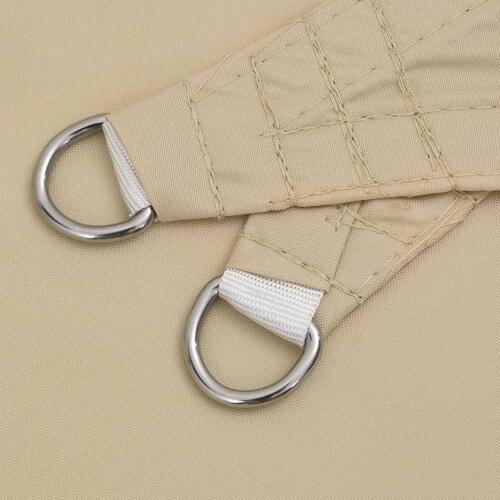 Solsejl oxford-stof firkantet 2 x 2 m beige
